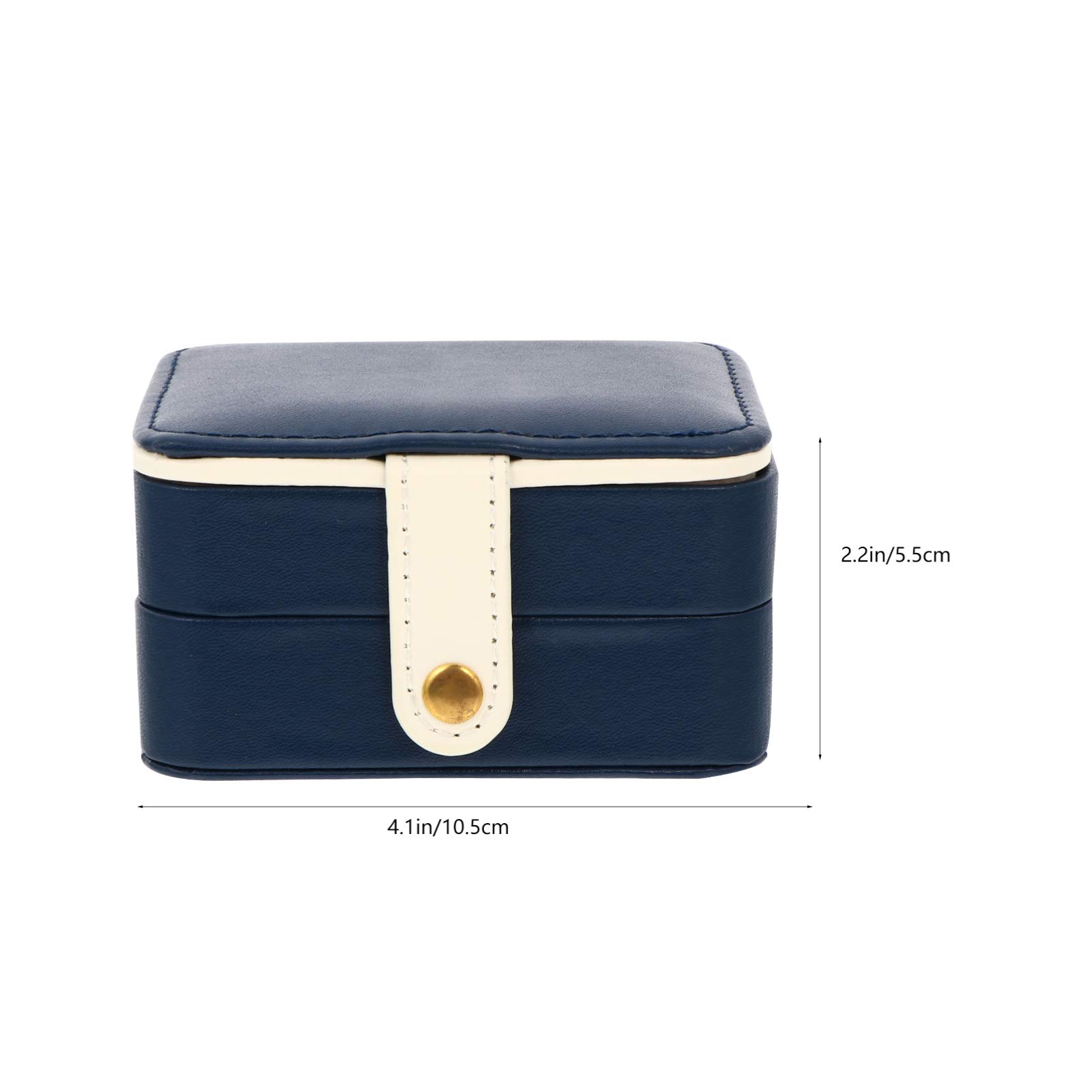 VOSAREA Portable Jewelry Organizer Box - Mini Travel Jewelry Case with Layered Storage for Earrings, Bracelets & Accessories | Compact Plastic Jewelry Holder for Travel, Home & Office Use