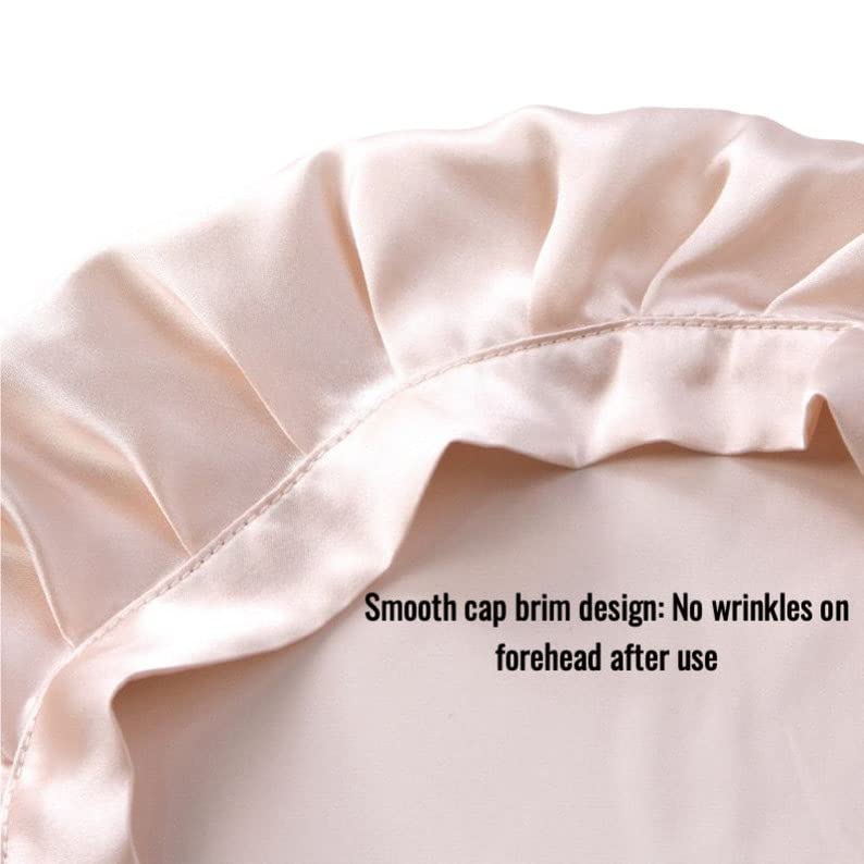 Atrube's Reversible Satin Silk Sleep Bonnet for Women & Girls - Adjustable Tie Band, Pack of 1 | Perfect for Nighttime Hair Protection & Styling