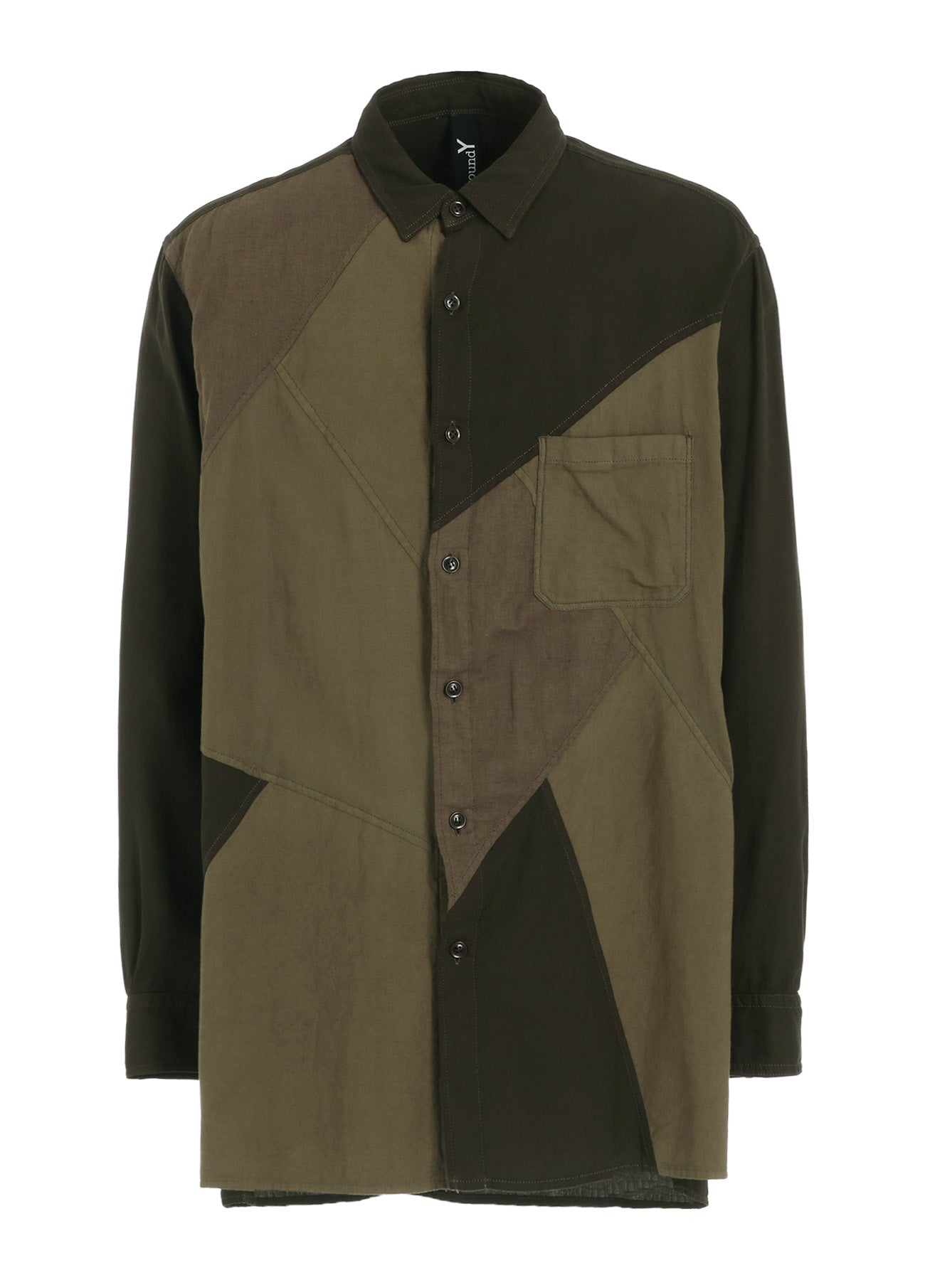 Cubism Patchwork Product Dyed Switching Shirt – Stylish & Unique Casual Wear for Men & Women | Perfect for Street Fashion, Art Lovers & Everyday Outfits
