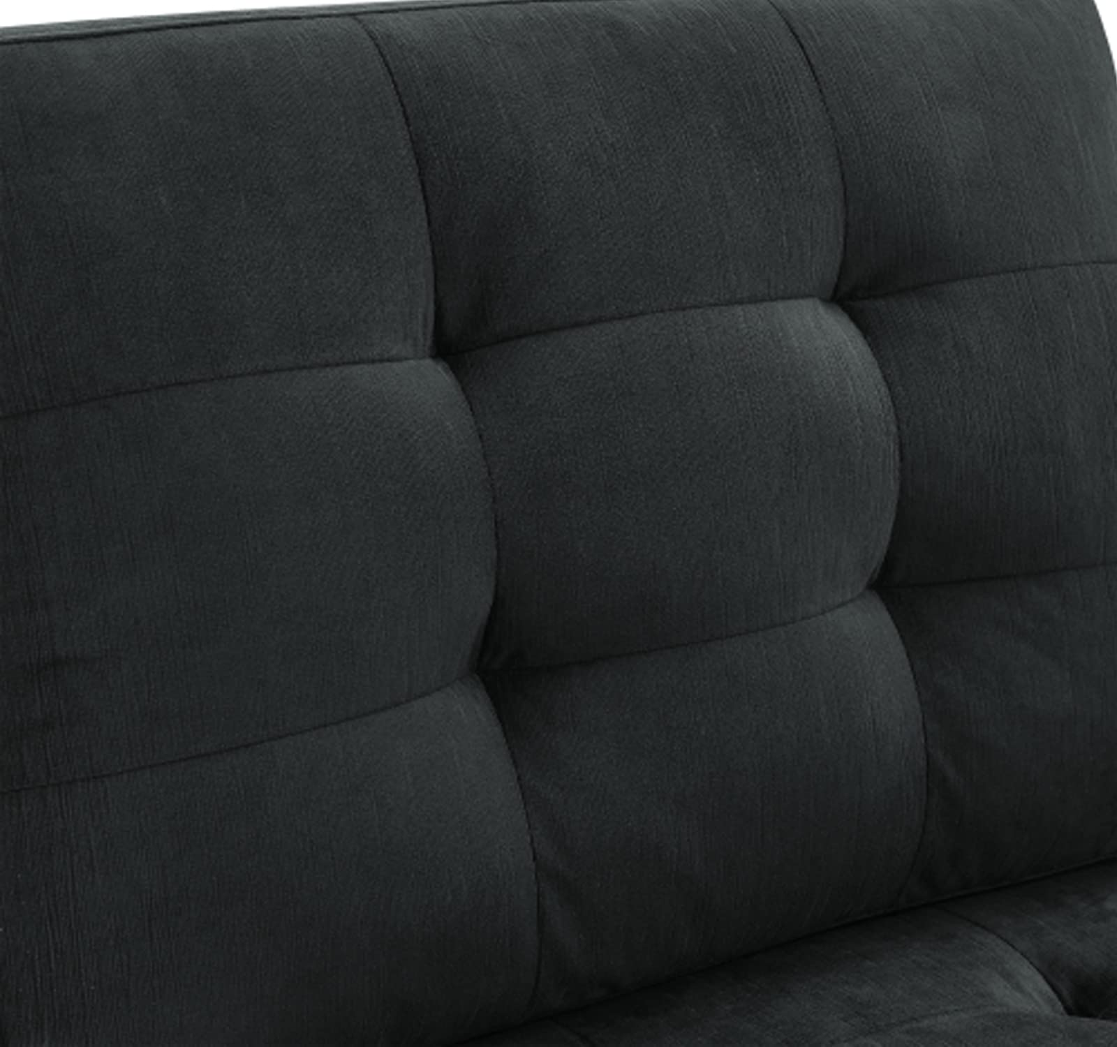 Velvet Corner Chair for Modular Sectional Sofa - Black Corner Module for Living Room Furniture Set | Perfect for Small Spaces & Modern Home Decor