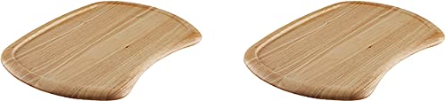 Ayesha Curry 14-Inch Parawood Cutting Board & Serving Board Set (2-Pack) - Durable Brown Wooden Chopping Block for Kitchen & Entertaining