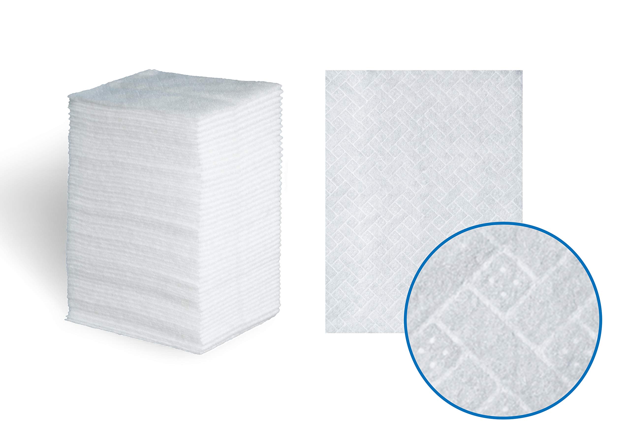 Topline Static Charged Unscented Disposable Dry Floor Mop Pads Refills - 100 Count | Dust & Pet Hair Removal for Hardwood & Tile Floors | Ideal for Daily Cleaning & Allergy Relief