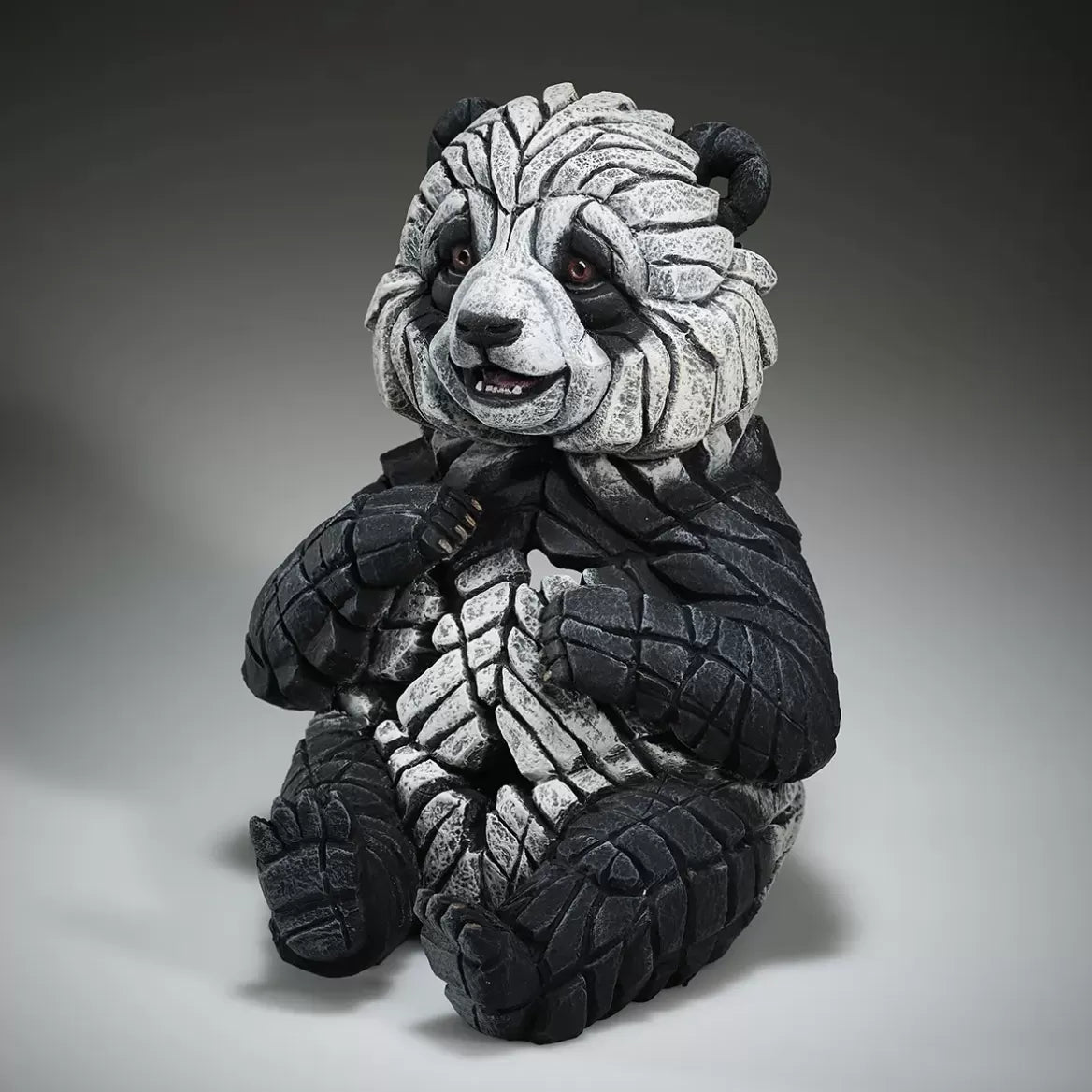 Edge Sculpture Panda Cub - Handmade Wooden Panda Statue for Home Decor, Office Desk & Gift Ideas | Perfect for Asian-Themed Interiors & Zen Spaces