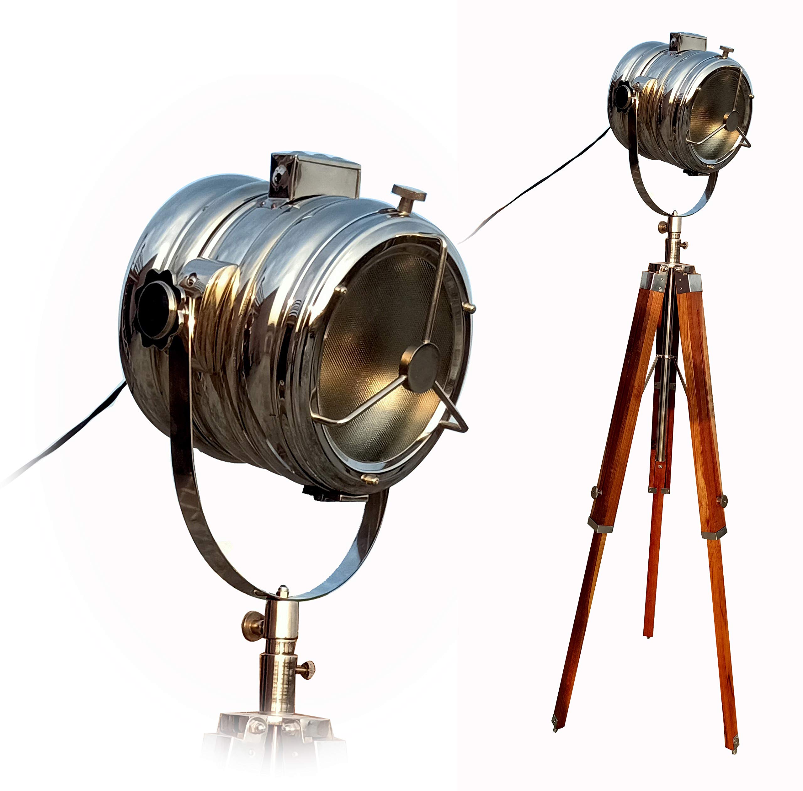 Vintage Nautical Spotlight Lamp - Rustic Home Decor for Living Room & Gifts