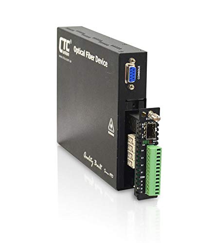 FRM220-CCF40 Fiber Optic Extender with SFP Slot & Dual Dry Relay Contacts - Ideal for Industrial Automation, Security Systems, and Remote Monitoring Applications