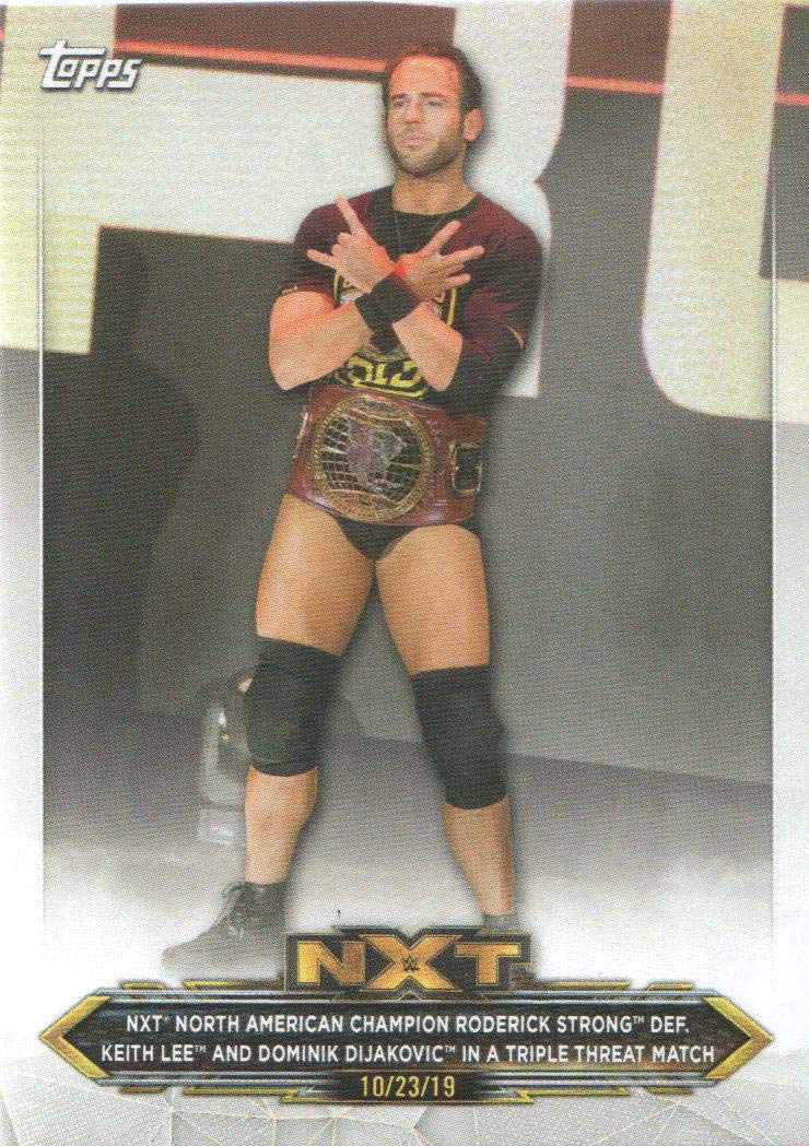 2020 Topps WWE NXT #44 Roderick Strong vs Keith Lee vs Dominik Dijakovic Wrestling Trading Card - Collectible Sports Memorabilia for WWE Fans and Card Collectors (Perfect for Display, Trading, and WWE Memorabilia Collections)