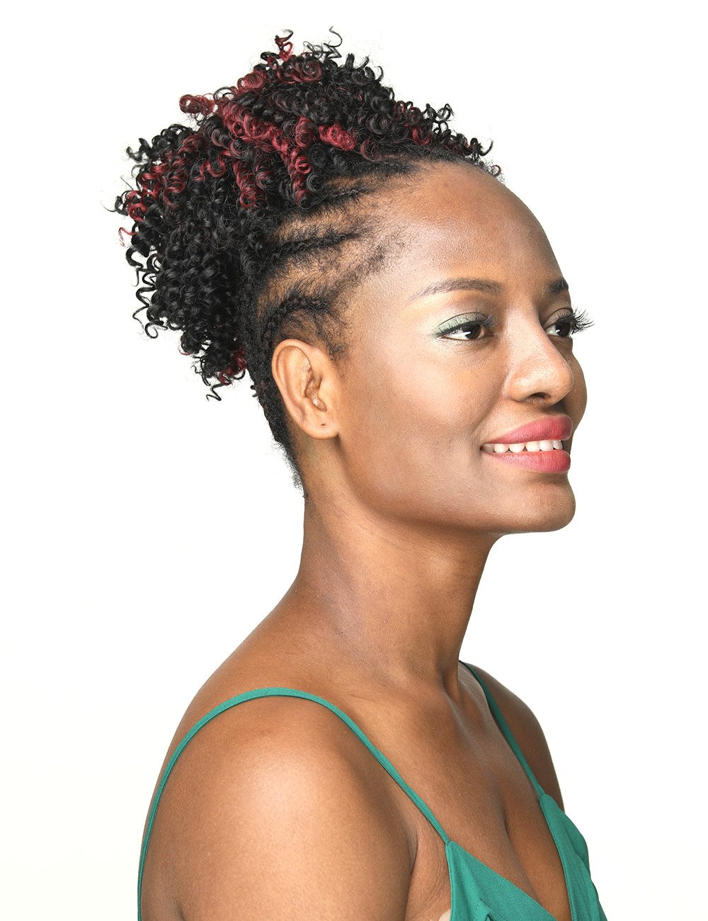 GOTTA 8'' Synthetic Hair Bun Extensions for Women - Afro Curly Clip-in Chignon Donut Updo in Natural Black & Red Wine | Perfect for Parties, Weddings & Everyday Styling