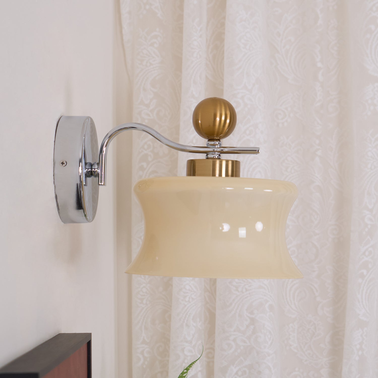 Modern Adorn Wall Sconce Light Fixture - Plug-in or Hardwired Indoor/Outdoor Wall Lighting for Living Room, Bedroom, Patio, and Hallway Decor