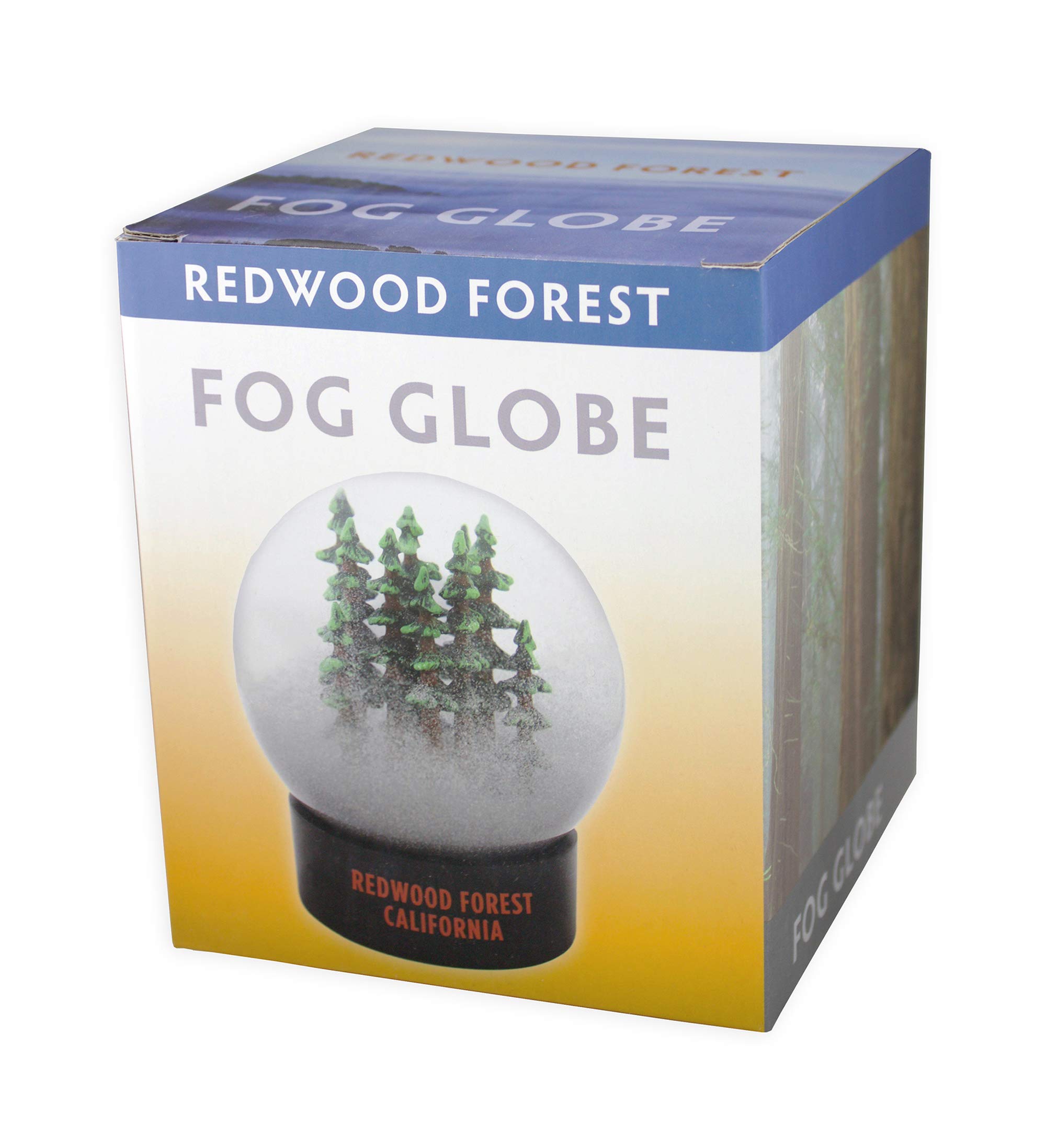 Hand-Painted Redwoods California Fog Snow Globe - Perfect for Home Decor, Gifts & Collectibles | Christmas, Office Desk & Shelf Display