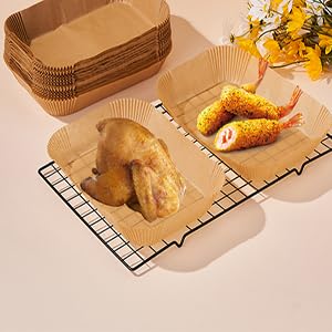 120Pcs Disposable Air Fryer Liners for Ninja Foodi Smart XL & FG551 6-in-1 Indoor Grill - Non-Stick Parchment Paper Sheets - Perfect for Healthy Cooking, Roasting, and Baking at Home