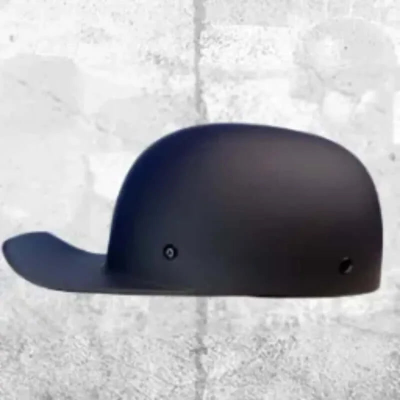 MicroLid Slider Baseball & Motorcycle Helmet - Black Matte Finish for Safety & Style - Perfect for Riding, Racing & Outdoor Sports