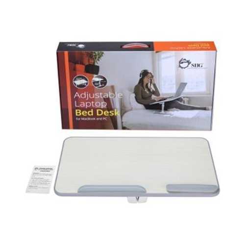 Adjustable Laptop Stand for Bed - Portable Lap Desk with Foldable Legs & Cooling Fan - Perfect for Working, Studying or Watching Movies in Bed