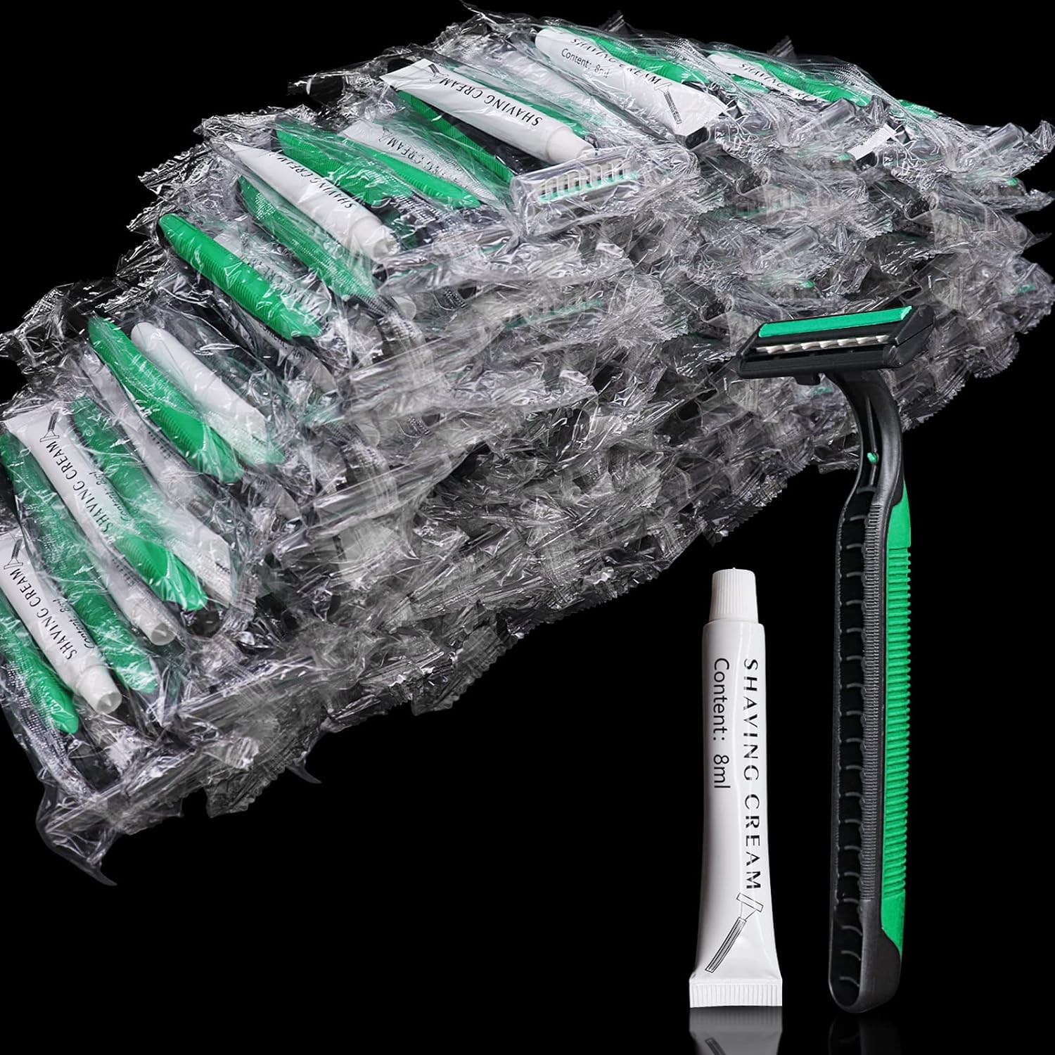 (200 Pack) Kheoxusa Disposable Razors - Twin Blade Razors for Women & Men, Individually Wrapped Bulk Razors - Smooth Shaving for Face, Legs, Bikini & Tattoo Areas - Perfect for Travel, Gym & Daily Use