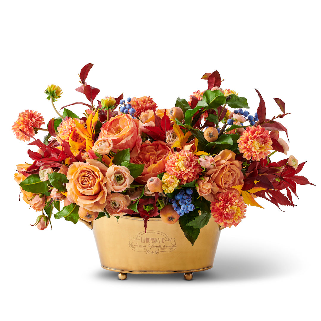 Late Harvest Floral Arrangement - Fresh Dried Flowers Bouquet for Home Decor, Wedding Centerpieces & Fall Table Decorations