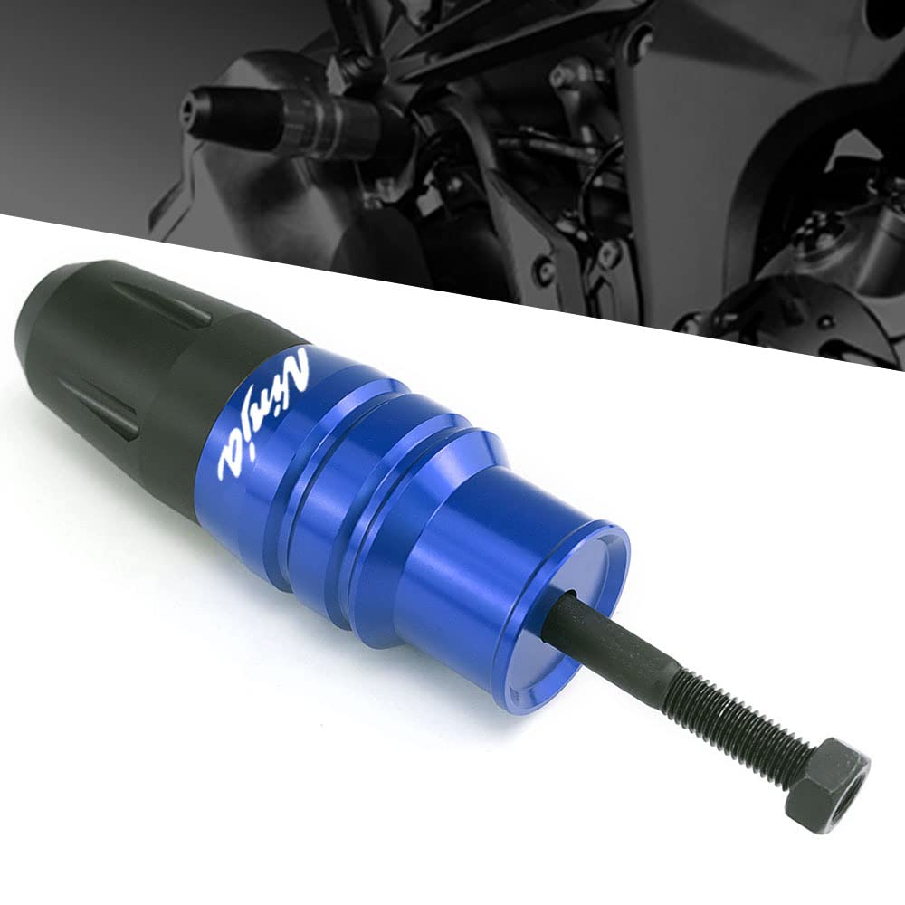 NINJA250 Motorcycle CNC Frame Crash Pads & Exhaust Sliders - Durable Crash Protectors with Custom Logo for Kawasaki Ninja 250 - Perfect for Street Riding, Track Days & Motorcycle Protection