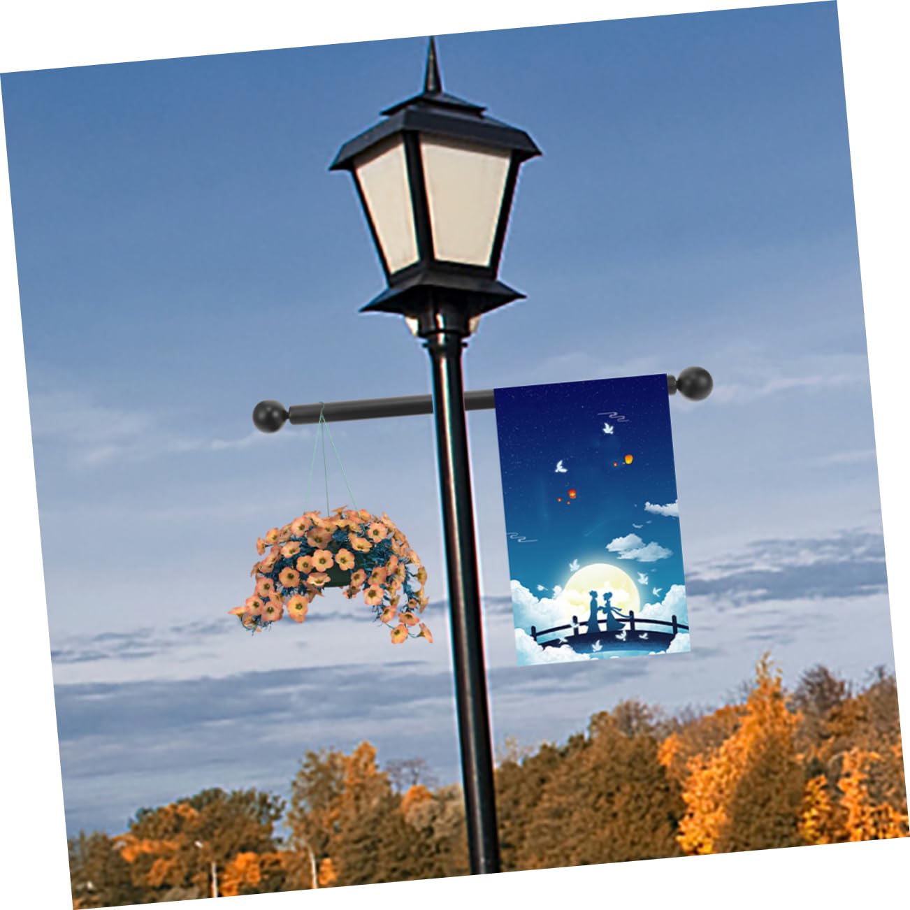 Aluminum Alloy Lamp Post Cross Arm Replacement - Heavy Duty Outdoor Yard Light Pole Rest Handle for Ladder & Maintenance (Perfect for Street Lights, Garden & Park Lighting)