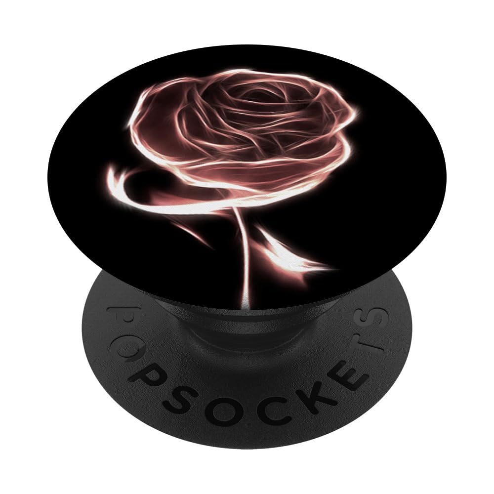 Pink Rose Floral PopSocket PopGrip - Swappable Phone & Tablet Grip with Adhesive - Perfect for Everyday Use, Travel, and Stylish Phone Accessories