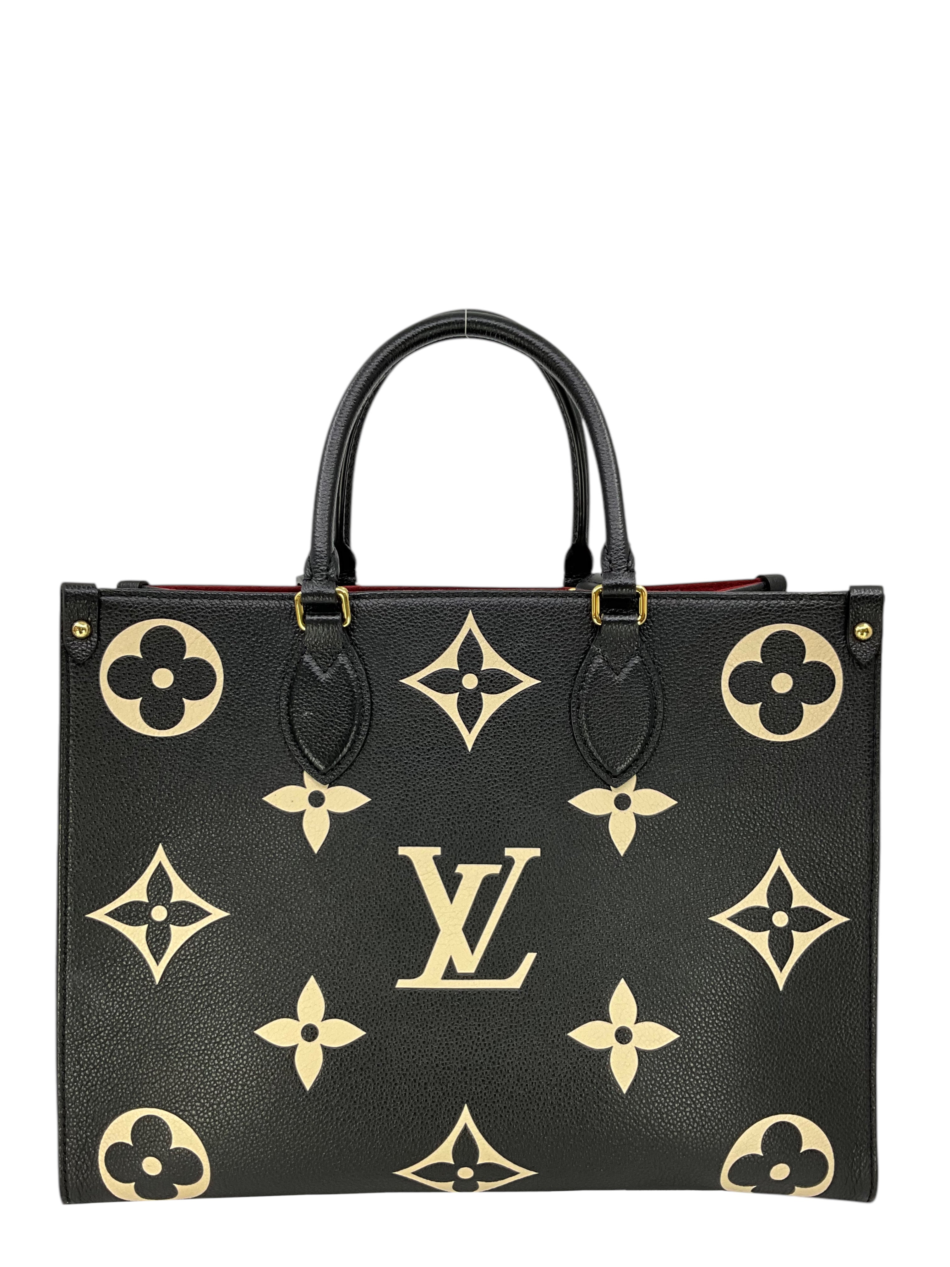 Louis Vuitton Giant Empreinte Monogram Onthego MM Tote Bag - Luxury Leather Handbag for Women, Perfect for Work, Travel & Everyday Use