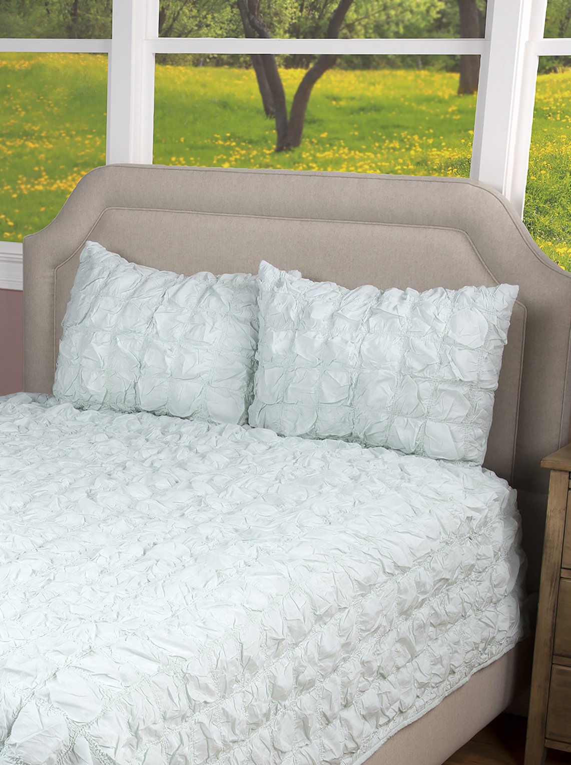 Rizzy Home Dublin Square Sham King Size Pillowcase Set - Luxury Soft Bedding for Comfortable Sleep - Perfect for Master Bedroom, Guest Room & Hotel Decor