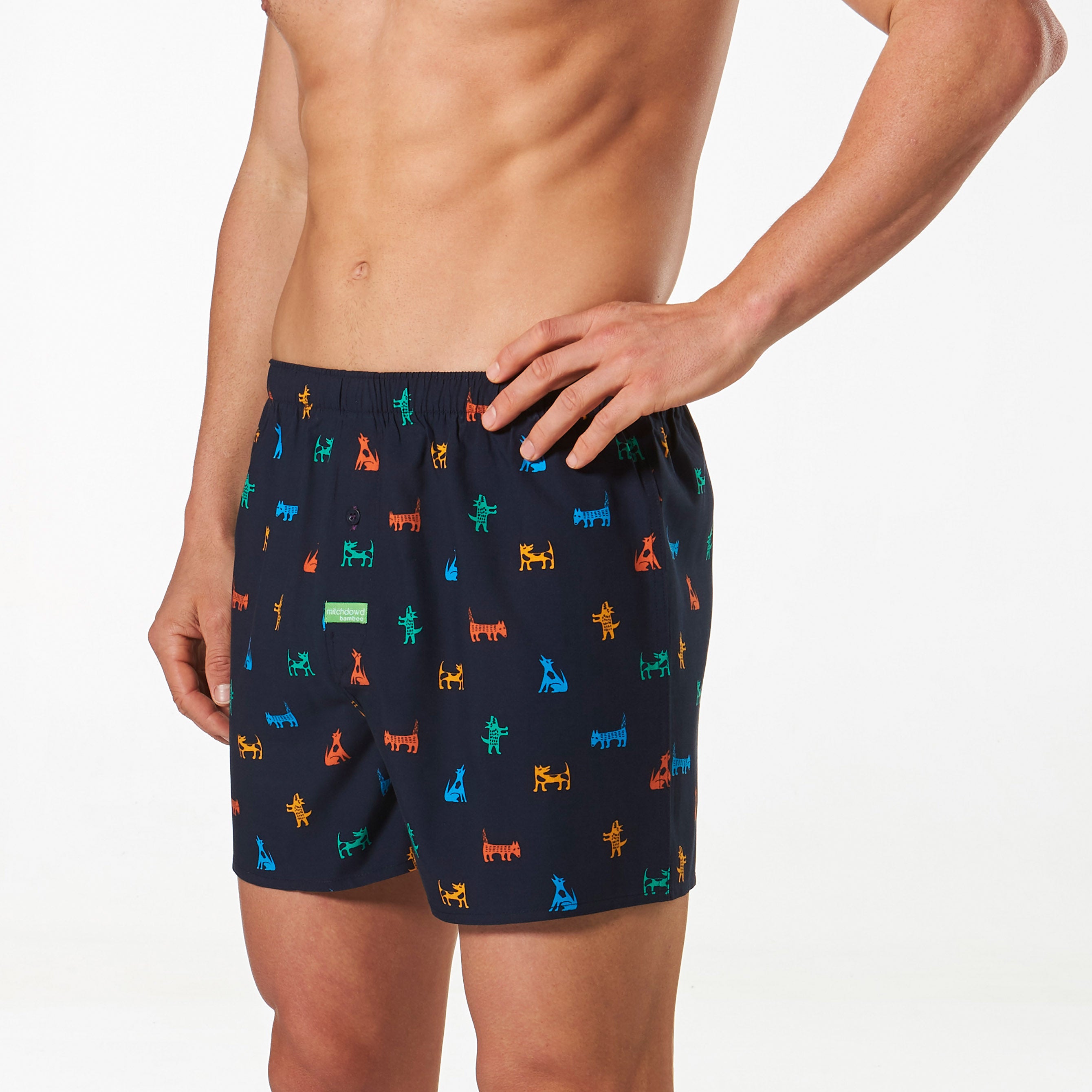 Men's Bamboo Boxer Shorts - Soft Breathable Underwear for Comfort & Style | Navy Blue | Perfect for Lounge, Sleep & Everyday Wear