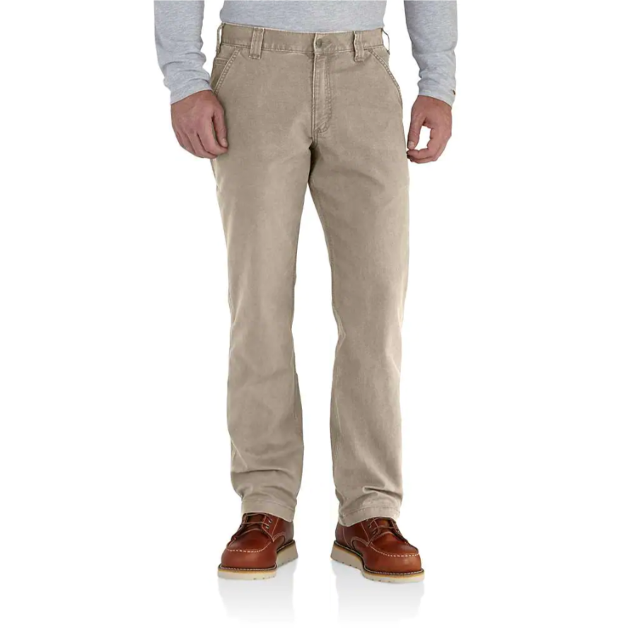 Carhartt Rugged Flex Canvas Rigby Work Pants for Men - Durable & Comfortable Workwear for Construction, Landscaping & Outdoor Jobs (Model 102291)