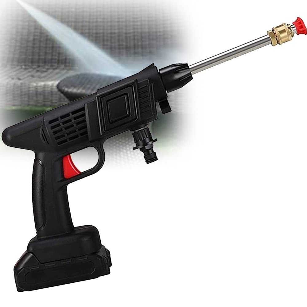 24V Cordless Pressure Washer - Portable Electric Power Cleaner with Battery & Charger, 5 Nozzle Tips for Car Washing, Patio, Deck, Driveway & Outdoor Surface Cleaning (Ideal for Home, RV & Auto Detailing)