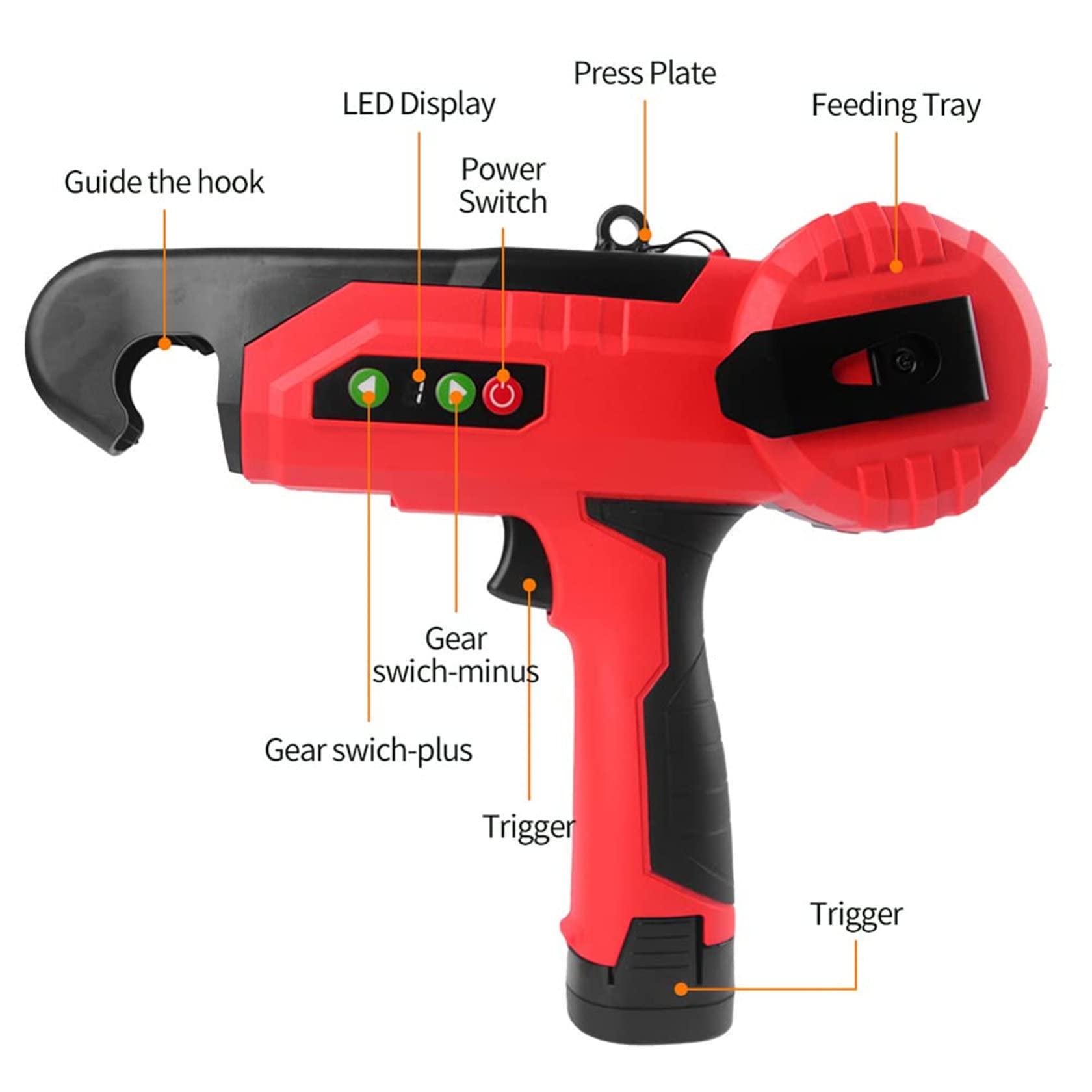 Electric Plant Tie Machine - Automatic Vineyard Tying Tool for Grapes, Raspberries & Tomatoes (Max 2.5cm Bundle) | Perfect for Agriculture, Vegetable Gardens & Berry Farms