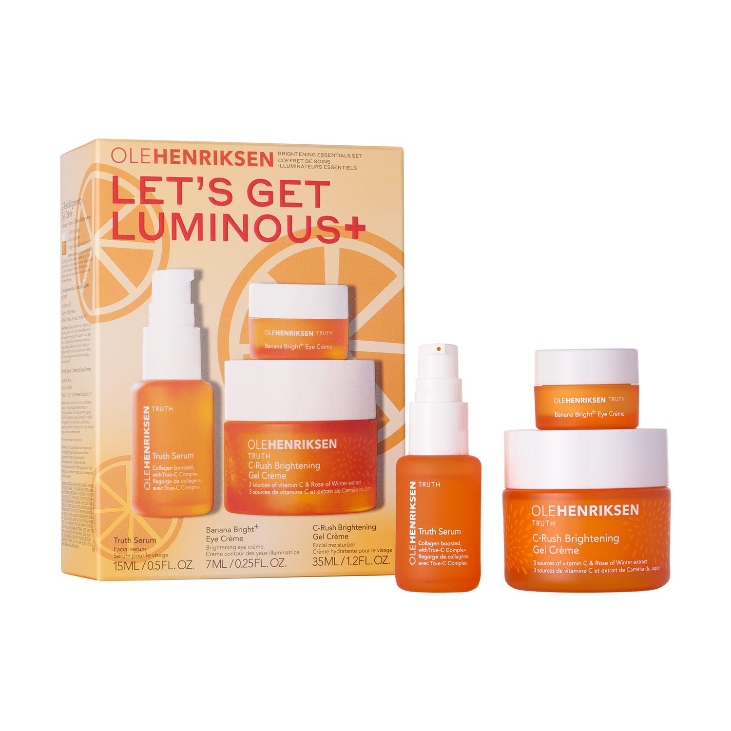 Let's Get Luminous+ Brightening Vitamin C Skincare Set for Glowing Skin - Perfect for Morning Routine & Anti-Aging Care