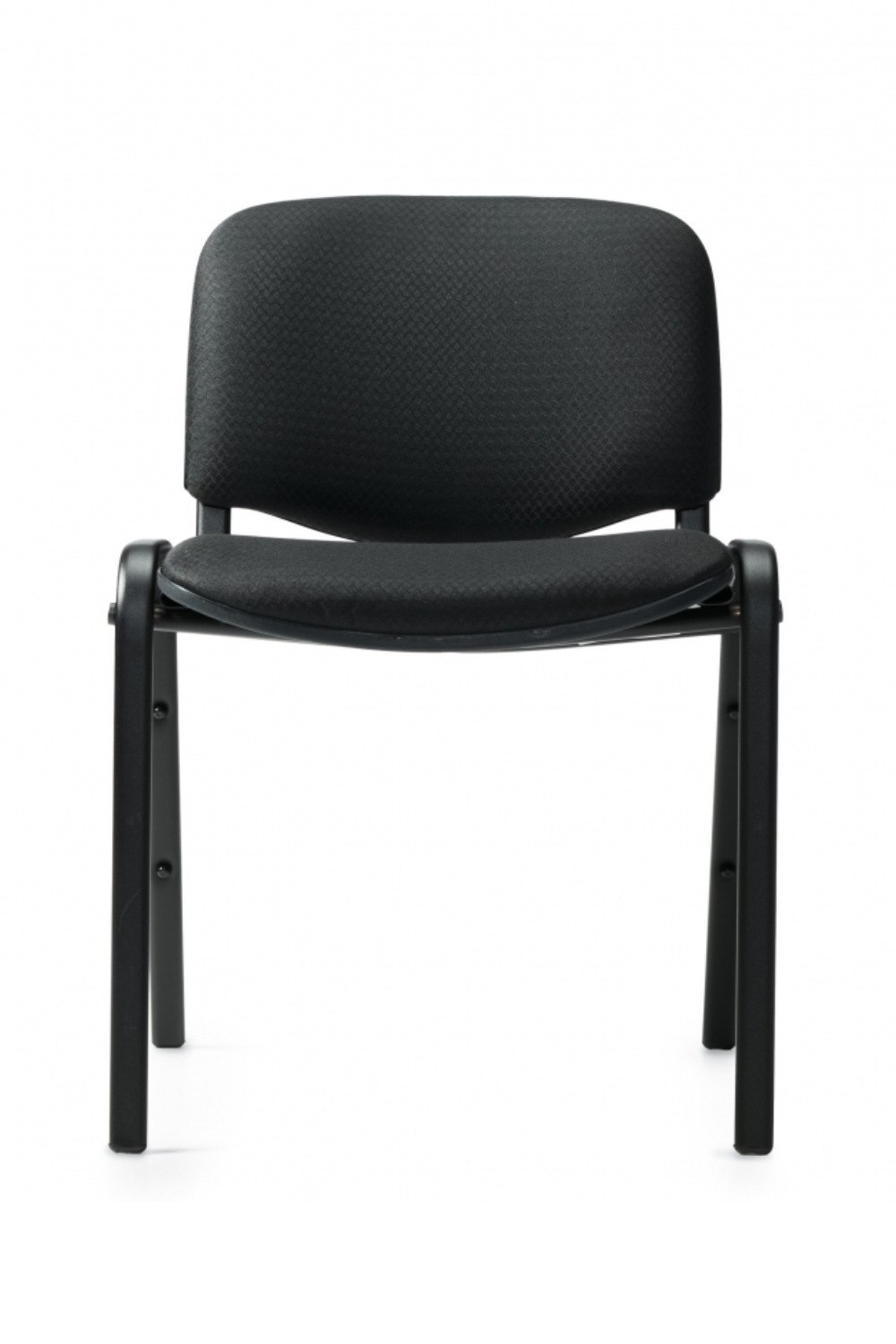 OTG11704 Fabric Stack Armless Chairs - Set of 2 Modern Stackable Dining Chairs for Small Spaces, Kitchen, Cafe & Office Use