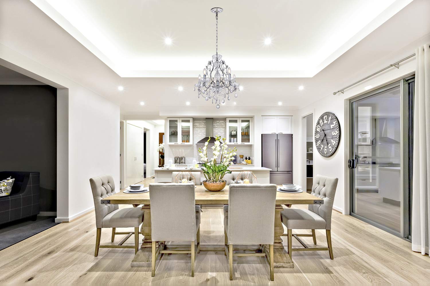 Voltaire 5-Light Chrome Chandelier - Modern Ceiling Light Fixture for Dining Room, Bedroom, or Living Room Decor