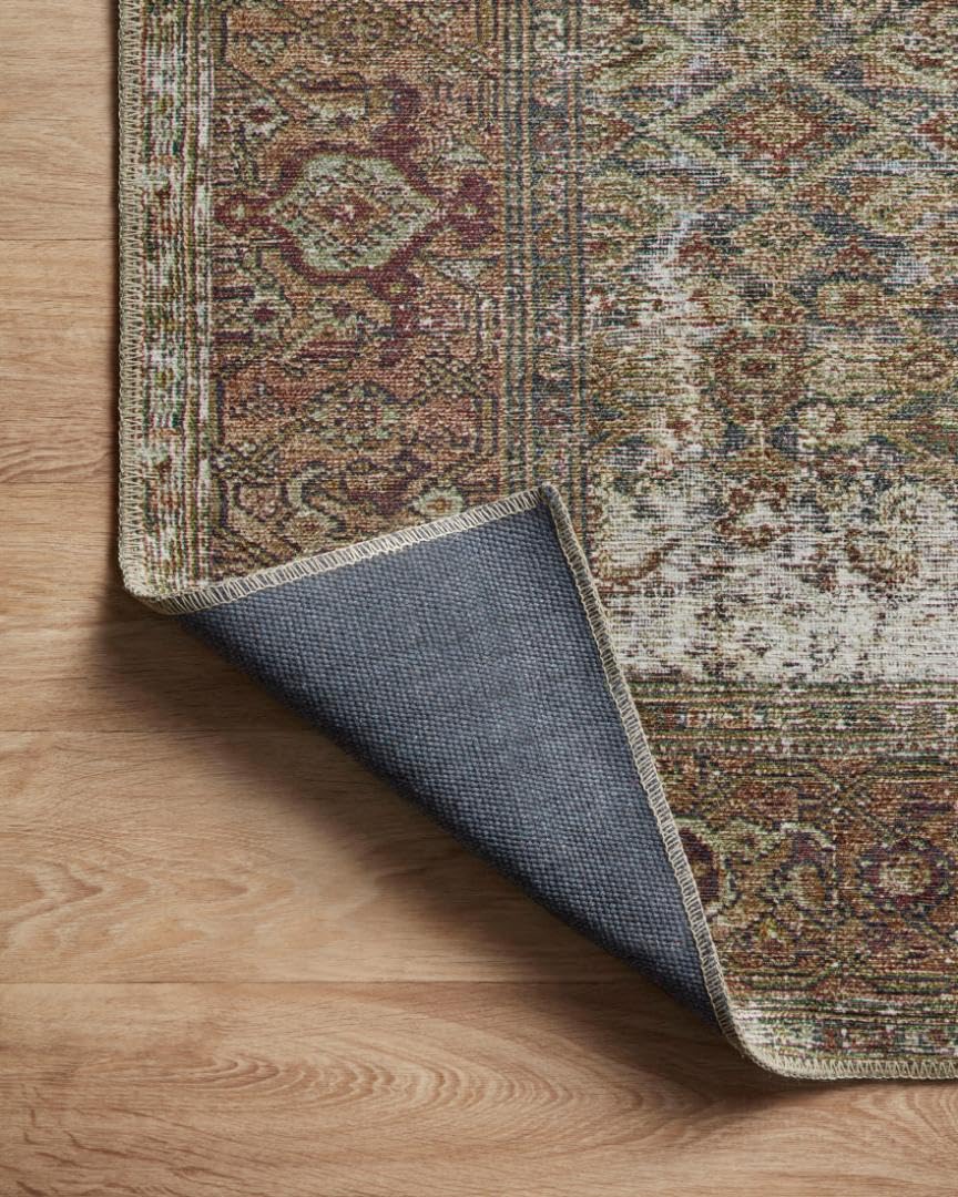 Loloi Amber Lewis Georgie Collection GER-07 Moss/Salmon 5' x 7'6