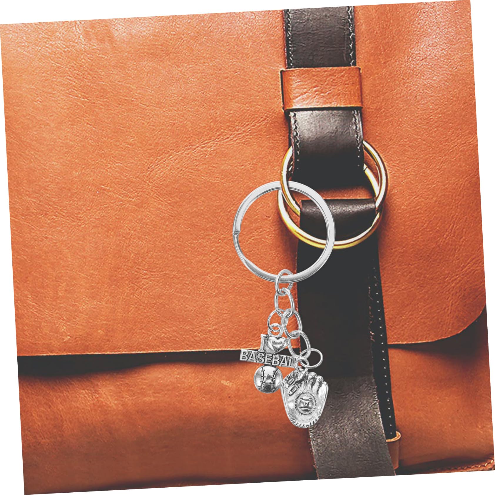BESPORTBLE 2 Pack Baseball Keychain Set - Baseball Themed Key Rings for Backpacks, Bags & Key Holders - Perfect Baseball Party Favors, Gifts for Women & Baseball Lovers (Great for Baseball Games, Team Events & Fan Accessories)