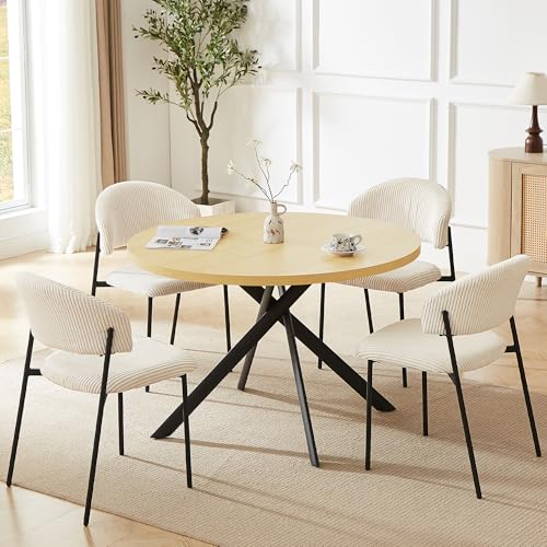 Cream Table+4 White Shell Chairs