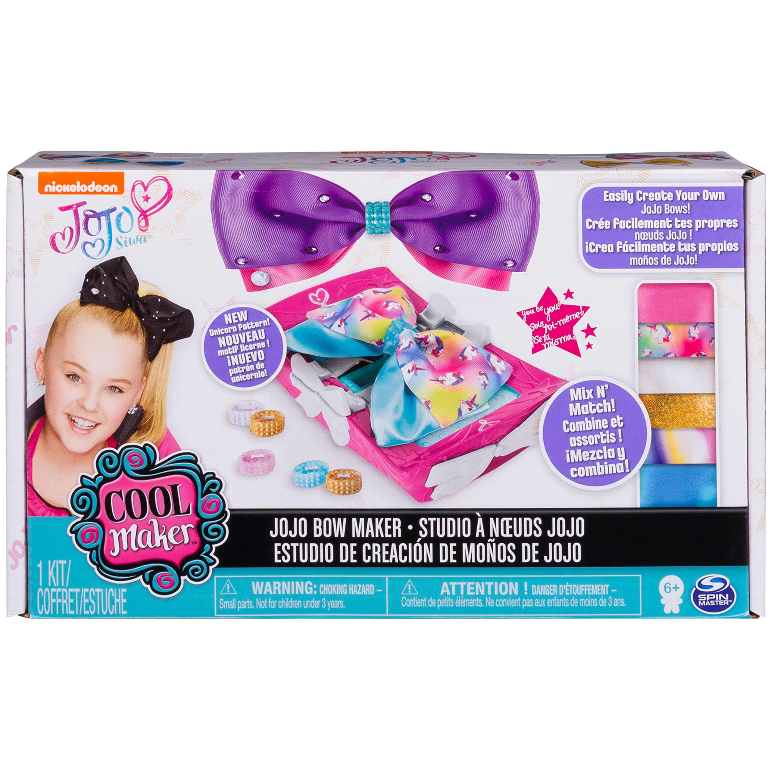 JoJo Siwa Bow Maker Kit for Kids - DIY Rainbow & Unicorn Hair Accessories Craft Set - Best Creative Gift for Girls Age 6+ - Perfect for Birthday Parties, Dress Up Play & DIY Fashion Projects