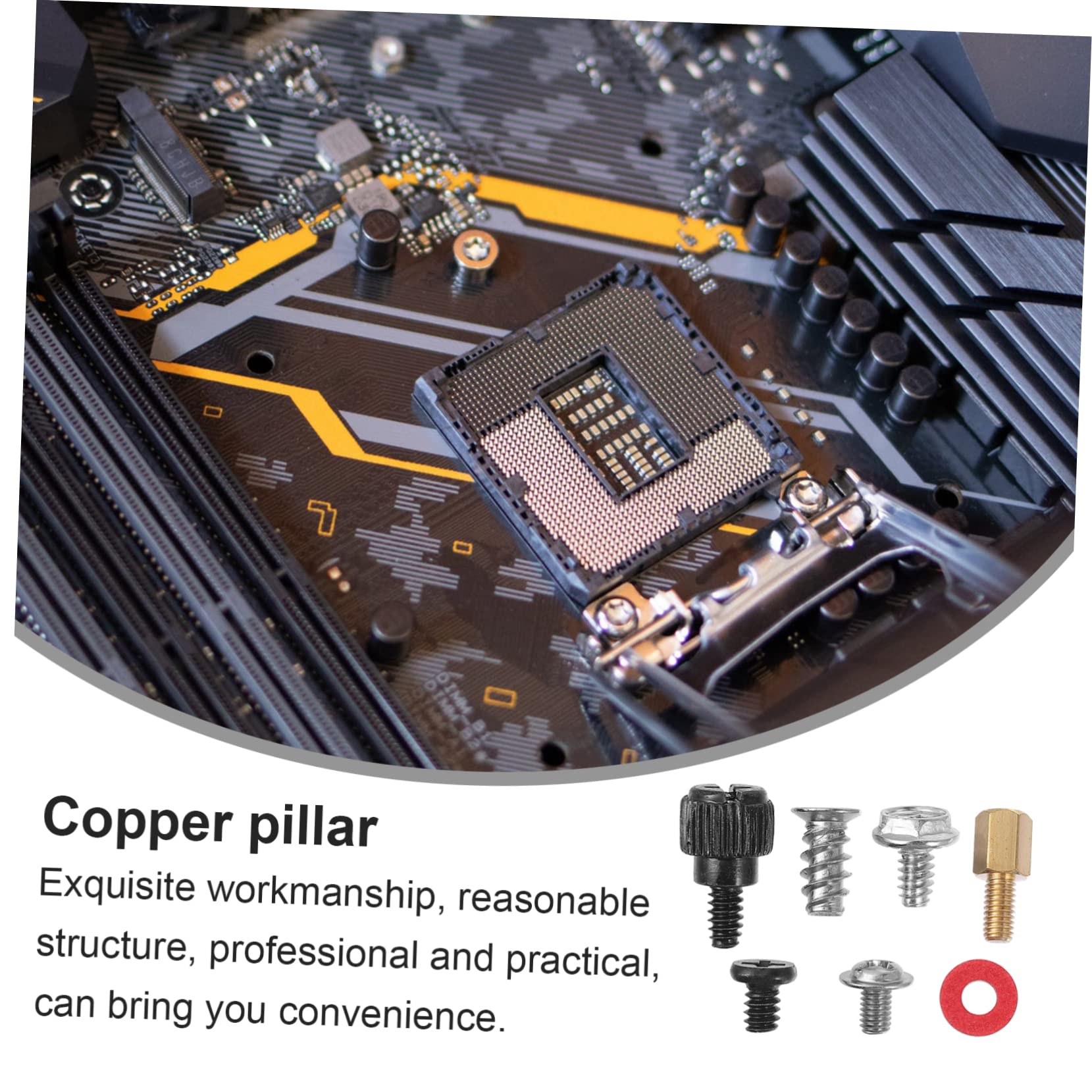 iplusmile 85pcs Computer Case Fan Screw Kit - Reusable Steel & Copper Screws for PC Build, Repair & Maintenance - Perfect for Gaming Rigs, Workstations & DIY Computer Upgrades