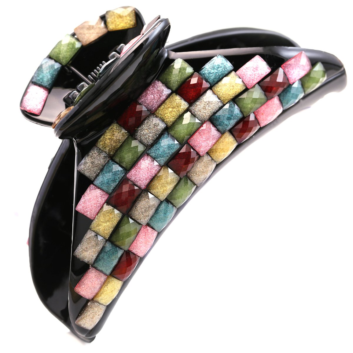 Vibrant Acrylic Hair Claw Clip - Butterfly Jaw Hairpin for Women & Teens - Stylish Hair Accessories Gift (Black) - Perfect for Parties, Weddings & Everyday Hairstyling