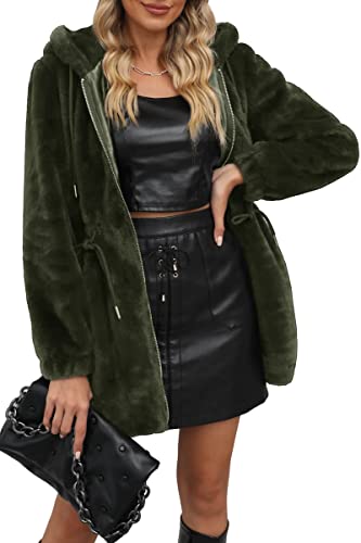 Green Faux Fur Coat