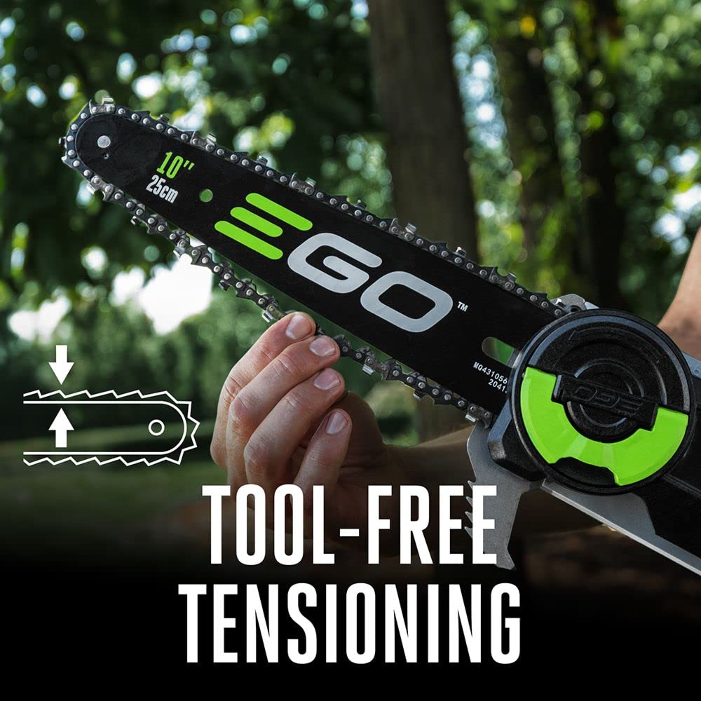 EGO Power+ PS1001 10-Inch Carbon Fiber Telescopic Pole Saw with 2.5Ah Battery & Charger - Lightweight Tree Trimming Tool for Landscaping, Gardening, and DIY Home Projects