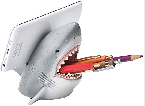 Shark-Themed Pencil Holder & Pen Cup with Phone Stand - Perfect for Office, School, and Home Desk Organization