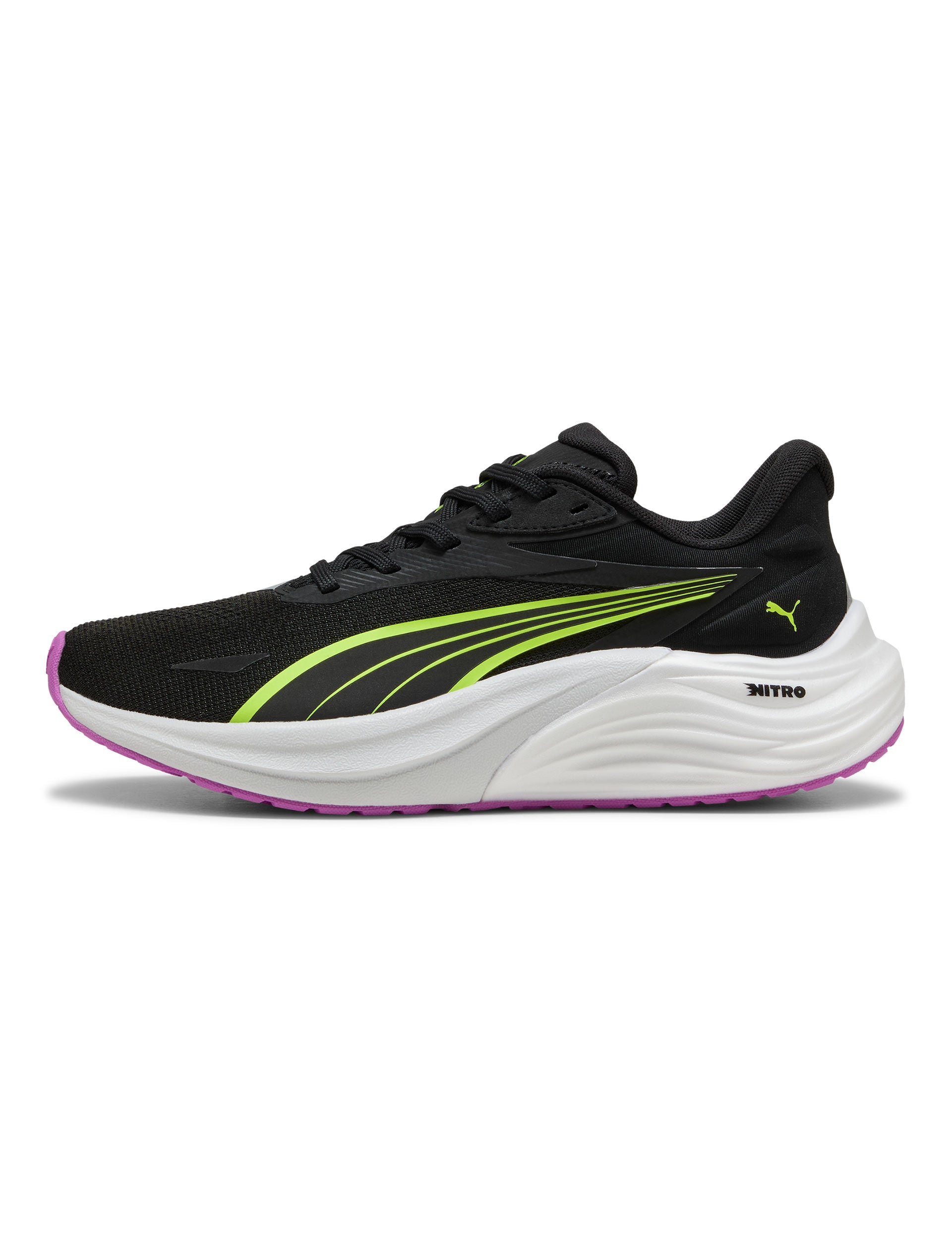 Electrify NITRO 4 Running Shoes for Men & Women - Lightweight Cushioned Athletic Sneakers in Black/Yellow Alert - Perfect for Jogging, Gym Workouts & Daily Wear