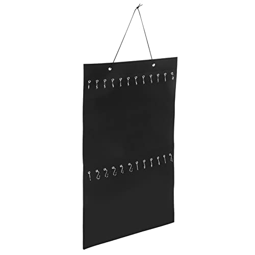Black Felt Hanging Necklace & Headband Organizer - Space-Saving Jewelry Storage for Door - Perfect Birthday Gift for Women | Bedroom, Bathroom & Closet Organization