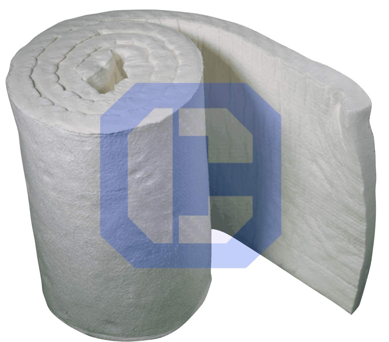 High-Temperature Ceramic Fiber Insulation Roll - 2300°F Fireproof, 8LB Density, 2