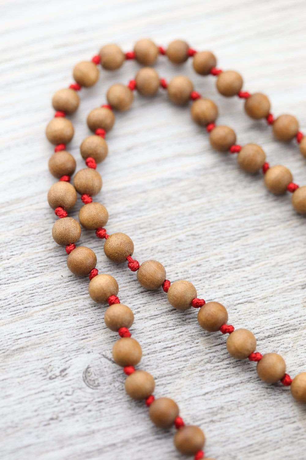 Authentic Hand-Knotted Sandalwood Mala Beads - 108 Prayer Beads for Meditation, Yoga & Spiritual Healing | Premium Buddhist & Hindu Prayer Necklace for Mindfulness & Stress Relief