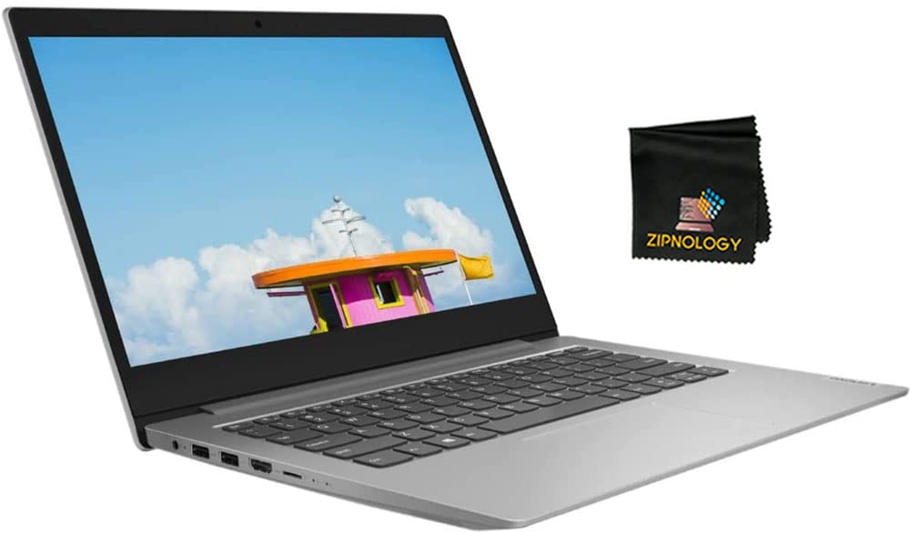 Lenovo IdeaPad 1 14-inch Laptop - Intel Pentium Silver N5030 Quad-Core Processor, 4GB RAM, 128GB SSD, Windows 11 Home | Includes Zipnology Multi-Purpose Cleaning Cloth - Perfect for Students, Remote Work & Home Office Use