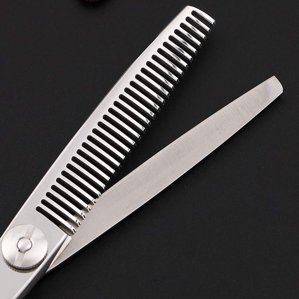 Professional 6 Inch Barber Scissors - Stainless Steel Double-Sided Tooth Hair Cutting Shears for Salon, Stylists & Home Use | Precision Hairdressing Tools for Trimming, Thinning & Texturizing | Perfect for Barbershops, Salons & DIY Haircuts