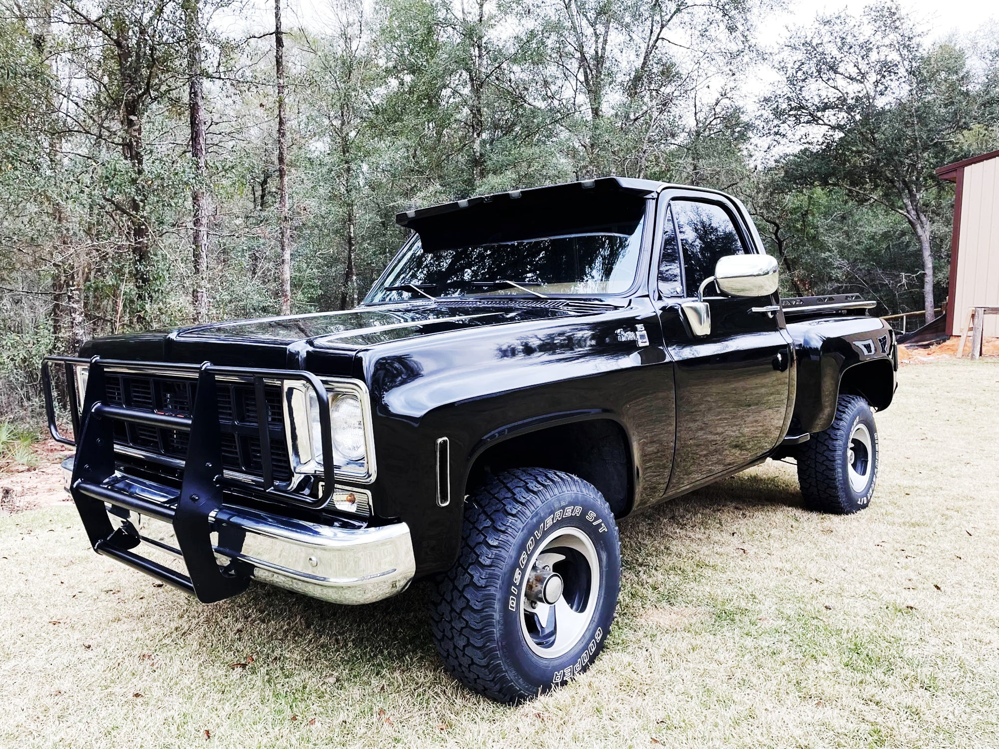 4-Piece Smoke Lens White Full LED Side Marker Lights Kit for 1975-1980 Chevy GMC C/K Pickup Trucks - Durable Replacement for Improved Night Visibility & Safety
