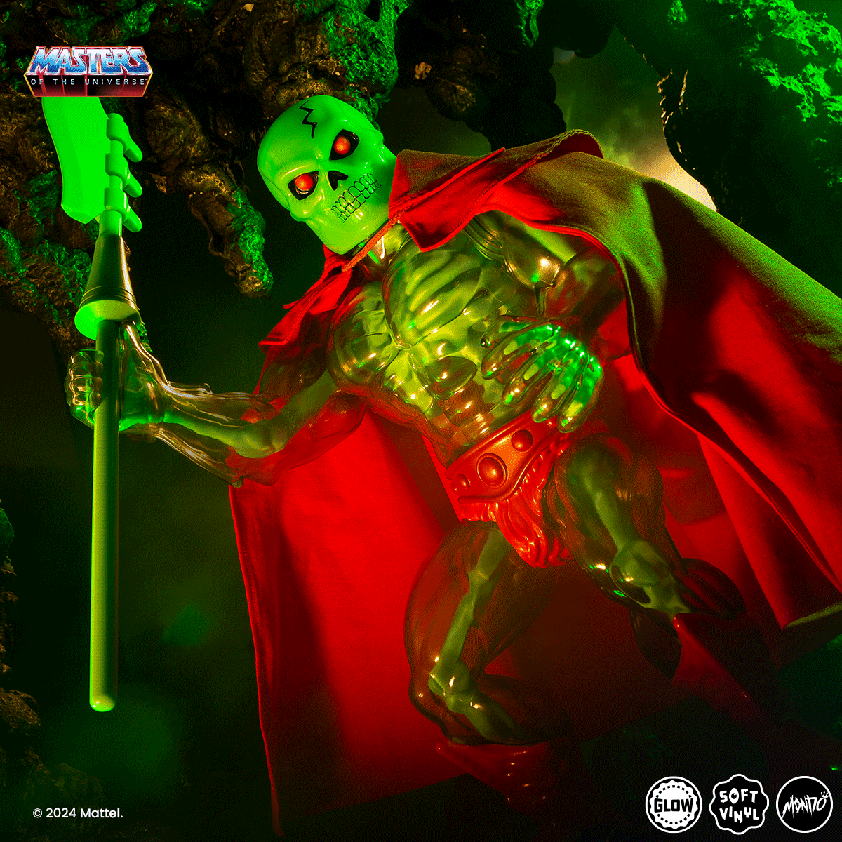 Masters of the Universe Scareglow Soft Vinyl Figure - Necromancer Variant Collectible Toy | Perfect for Display, Gift Giving & He-Man Fans Collection