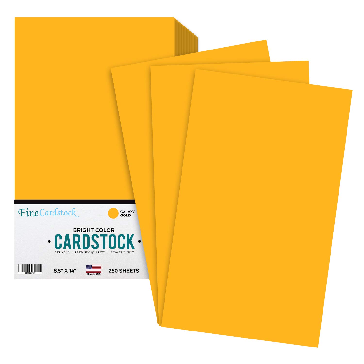 Premium Galaxy Gold Card Stock Paper | 250 Sheets per Pack | 65-lb Thick Cardstock for Scrapbooking, Invitations, Greeting Cards & DIY Crafts | Acid-Free & Lignin-Free | 8.5