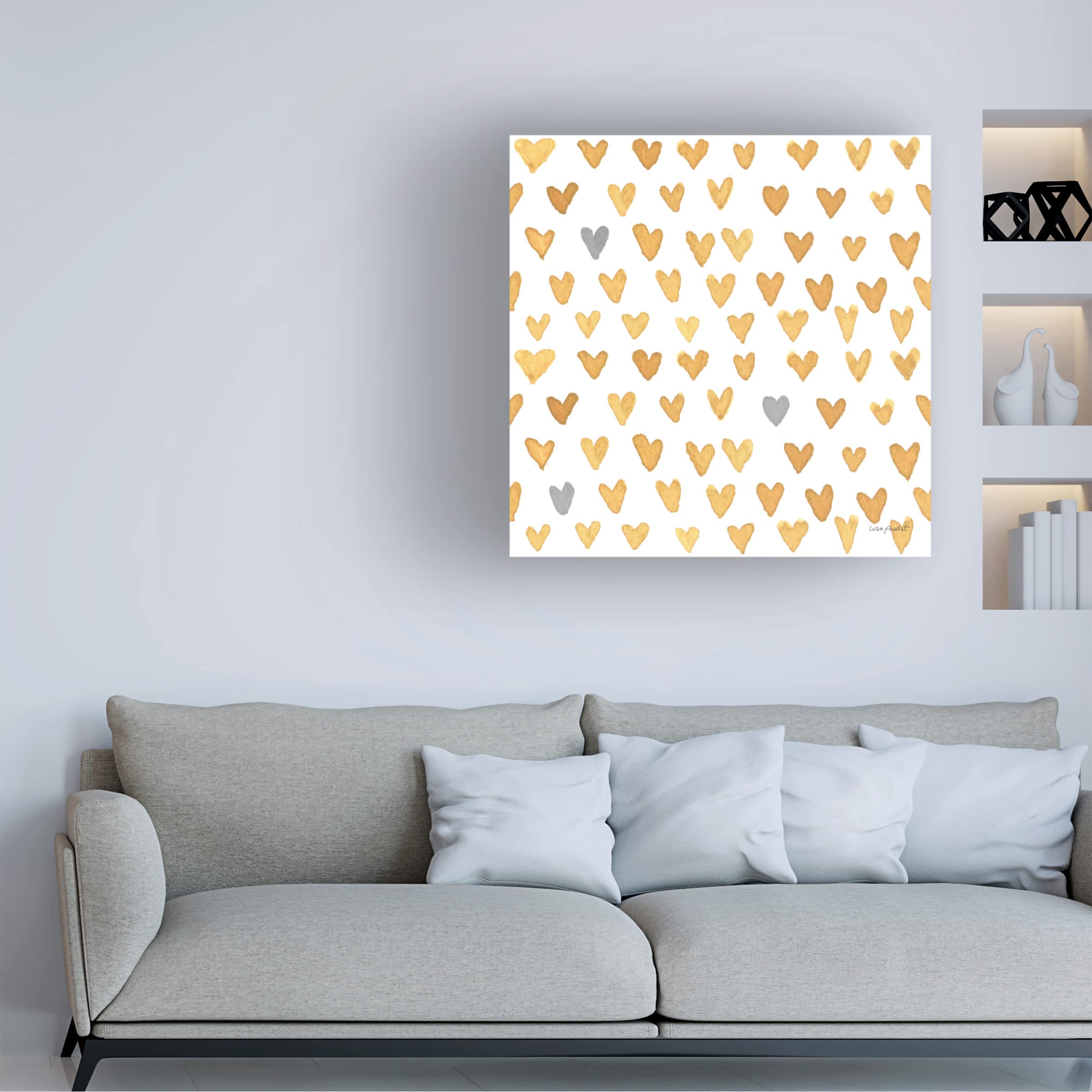 Lisa Audit 'Happy Yellow 24 Multi' Canvas Wall Art Print - Vibrant Abstract Painting for Living Room, Bedroom & Office Decor