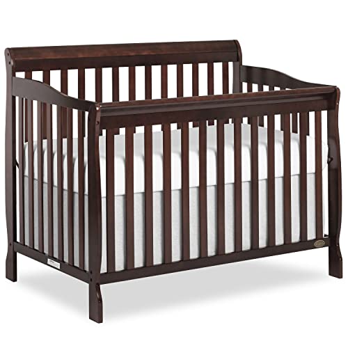 Dream On Me Ashton 5-in-1 Convertible Crib in Espresso - Greenguard Gold Certified, 50